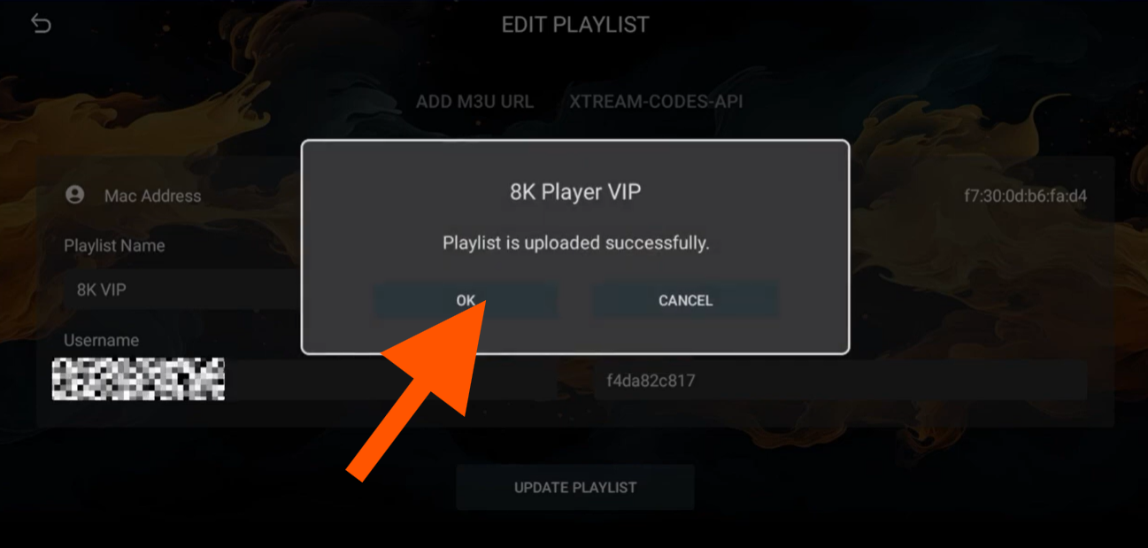 Save IPTV username and password