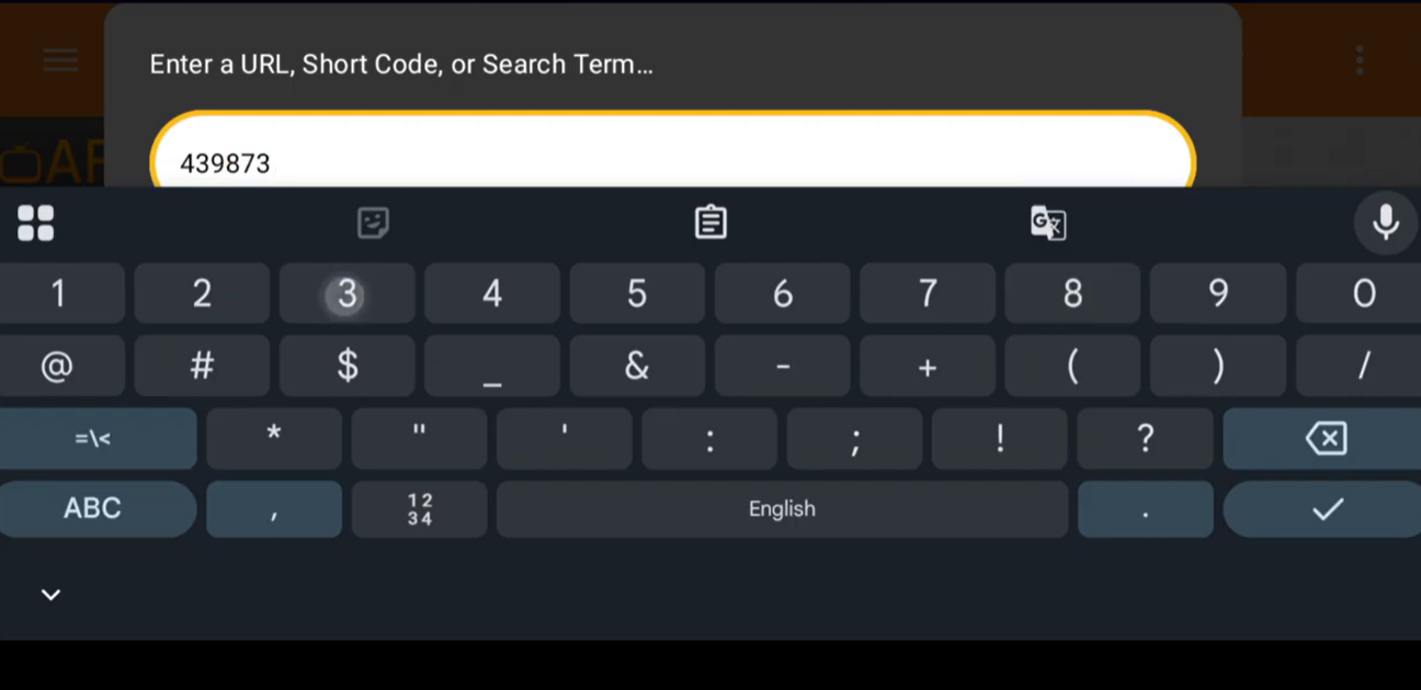 8K IPTV player code on Downloader